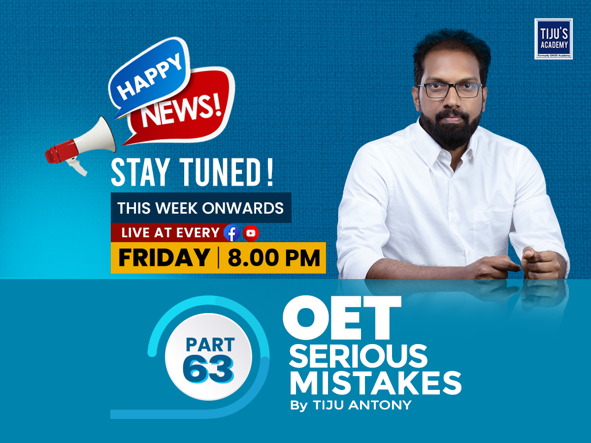 OET Serious Mistakes Part-63